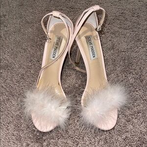 Steve Madden Blush Feathered Heels